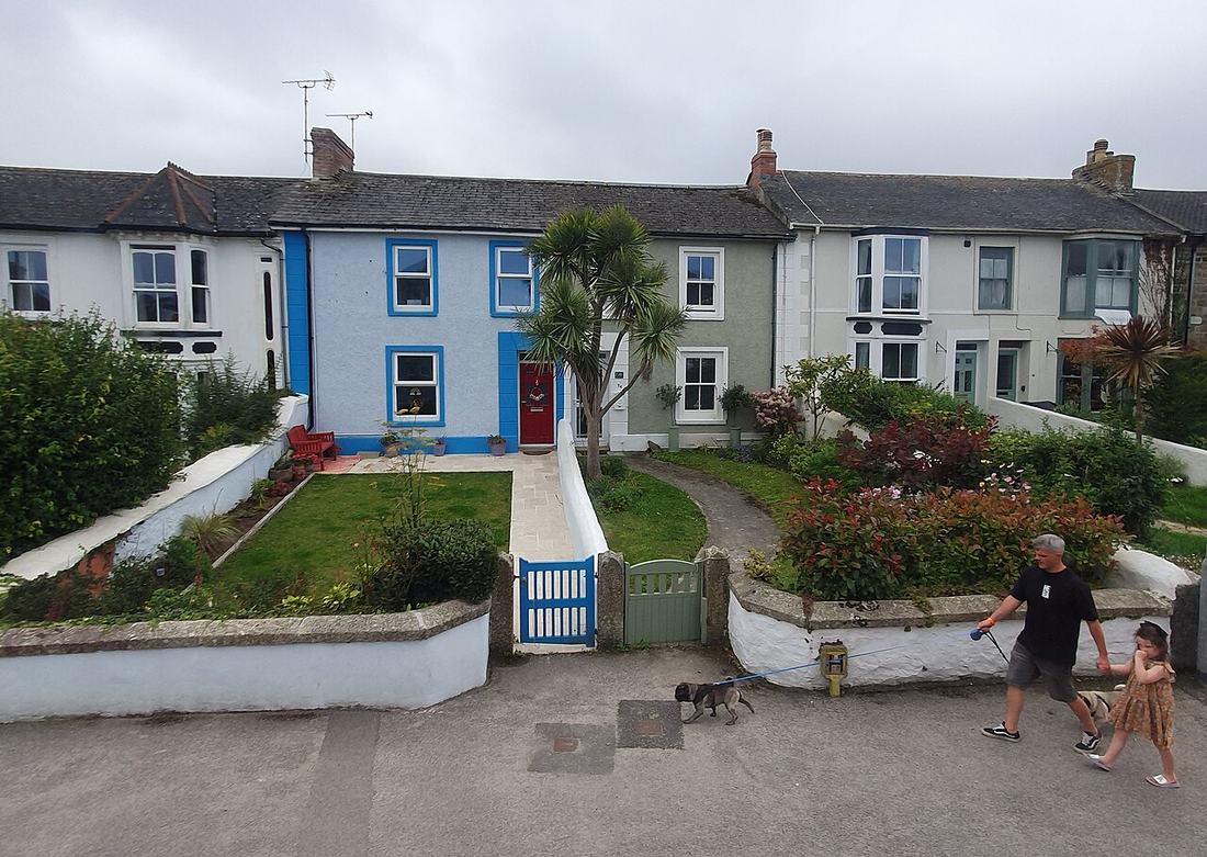 Terraced houses in Hayle, Cornwall