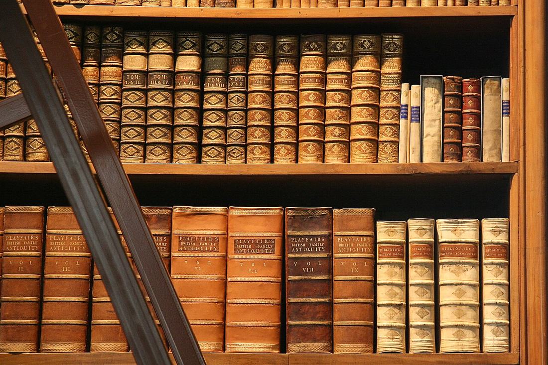 A large bookshelf