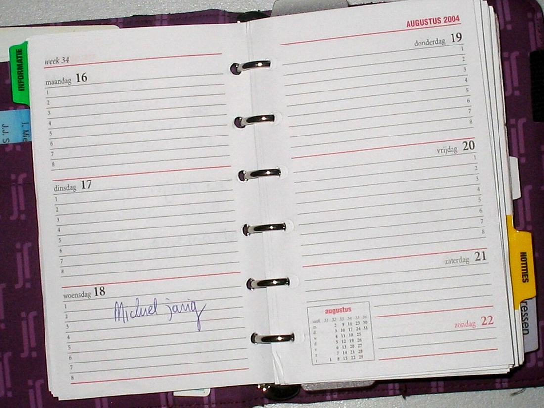 A diary planner